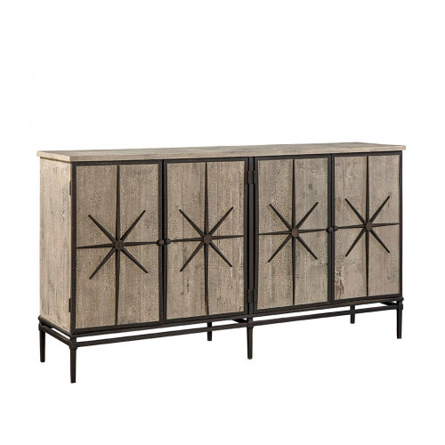 4 Star Iron & Reclaimed Pine Sideboard Cabinet