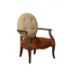 Hair on Hide Leather & Linen Arm Chair