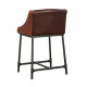 Leather & Iron Pipe Comfort Counter Bar Stool