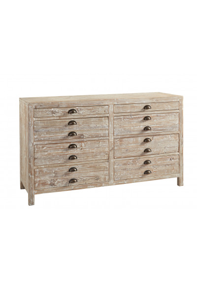 Distressed Reclaimed Wood Medium Size Apothecary Chest Sideboard
