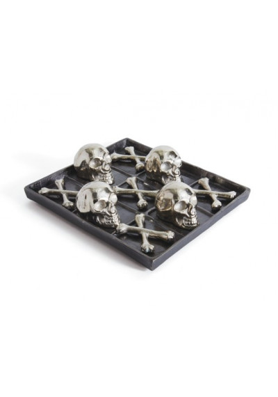Skull & Bones Silver Tic Tac Toe Game