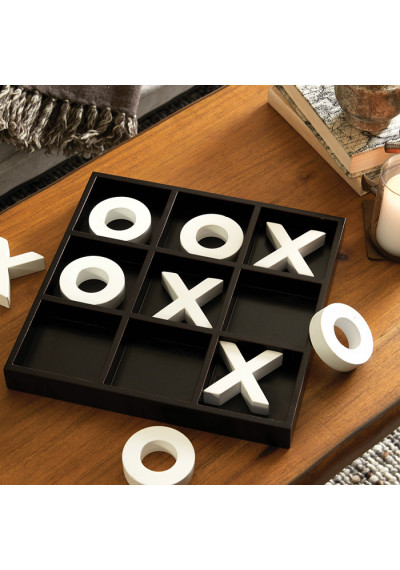 Simple White Game Pieces Tic Tac Toe Board Game