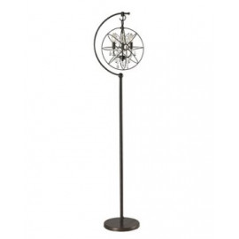 Globe with Crystal Modern Industrial Metal Floor Lamp