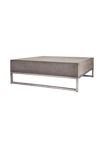 Concrete & Stainless Steel Coffee Table 