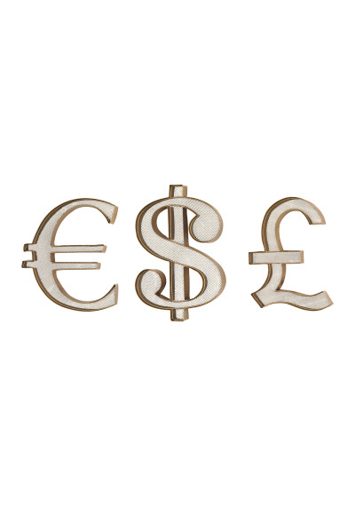 Metal Monetary Currency Wall Art
