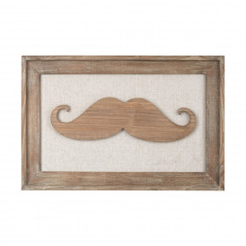 Framed Wooden Moustache Wall Art