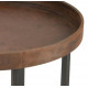 Rustic Copper & Black Industrial Accent Side Table