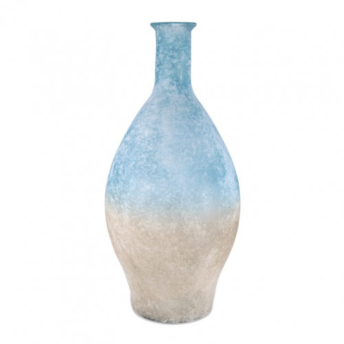 Tall Frosted Recycled Glass Vase