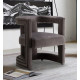 Grey All Over Velvet Mod Barrel Chair