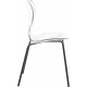 Chic Acrylic Body Black Base Dining Chair Set of 2
