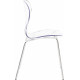 Chic Acrylic Body Silver Base Dining Chair Set of 2