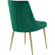 Green Velvet Accent Side Chair Set of 2