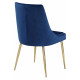 Blue Velvet Accent Side Chair Set of 2