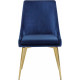 Blue Velvet Accent Side Chair Set of 2