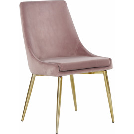 Blush Pink Velvet Accent Side Chair Set of 2