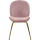 Blush Pink Velvet Mid Century Accent Dining Chair Gold Legs Set of 2