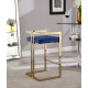 Blue Velvet Seat Counter Stool Gold Angular Body