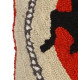 Cowboy Western Pillow Hand Hooked Rug