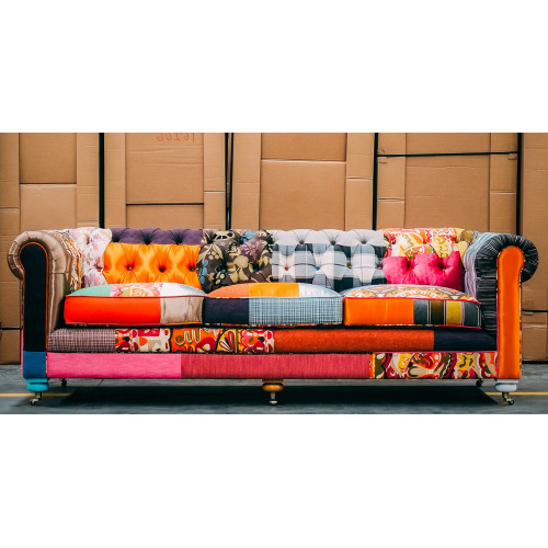 Colorful Patchwork Chesterfield Sofa