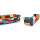 Colorful Patchwork Chesterfield Sofa