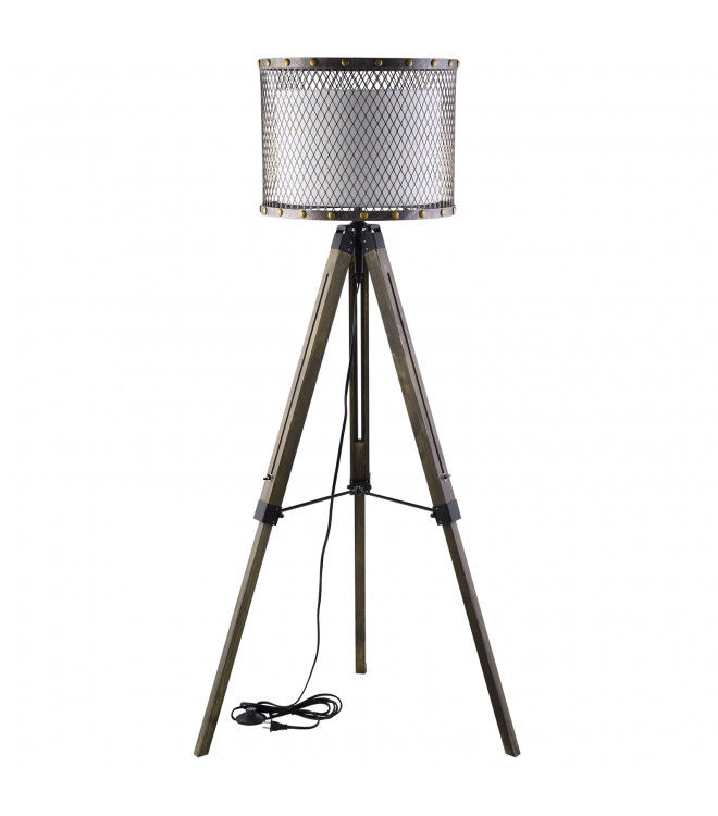 Industrial Style Metal Cage Tripod Base, Industrial Style Tripod Floor Lamp