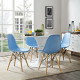 Light Blue Molded Plastic Mid Century Accent Dining Chair
