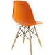 Orange Molded Plastic Mid Century Accent Dining Chair