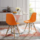 Orange Molded Plastic Mid Century Accent Dining Chair