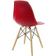 Dark Red Molded Plastic Mid Century Accent Dining Chair