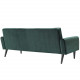 Green Velvet Tufted Apartment Size Sofa