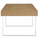 Natural Wood Color Silver Base Simple Clean Modern Desk