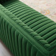 Green Emerald Velvet Vertical Channel Tufted Sofa 