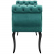 Teal Green Velvet Chesterfield Style Button Tufted Bench