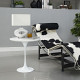 White Lacquer Tulip Side Accent Table