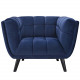 Navy Blue Velvet Scoop Style Chair