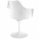 White Tulip Arm Chair Choice of 8 Color Fabric Seat Cushions