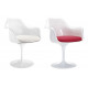 White Tulip Arm Chair Choice of 8 Color Fabric Seat Cushions
