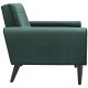 Green Velvet Tufted Apartment Armchair