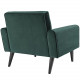 Green Velvet Tufted Apartment Armchair