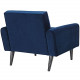 Blue Velvet Tufted Apartment Armchair