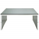 Silver Staple Glass Top Coffee Table