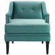 Teal Velvet Sloping Cut Out Arm Chair