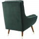 So Comfortable Tufted Deep Green Velvet Lounge Chair