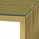 Gold Staple Glass Top Desk Dining Table