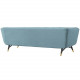 Mid Century Deep Tufted Sea Blue Velvet Sofa