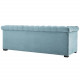 Sea Blue Velvet Tufted Chesterfield Style Sofa