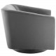Grey Velvet Clean Line Swivel Lounge Chair