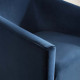 Dark Blue Velvet Clean Line Swivel Lounge Chair
