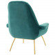 Teal Green Velvet Modern Accent Arm Chair
