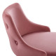 Dusty Rose Pink Back Button Tufted Velvet Black Leg Counter or Bar Stool